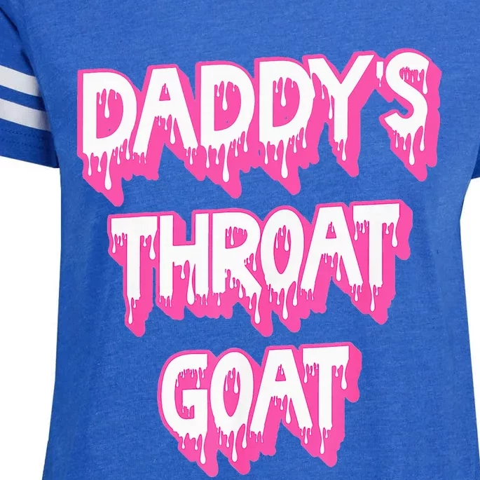 DaddyS Throat Goat Adult Humor Sarcastic Outfit Enza Ladies Jersey Football T-Shirt