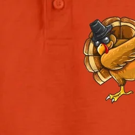 Dabbing Turkey Great Gift Thanksgiving Boys Turkey Day Gift Dry Zone Grid Performance Polo