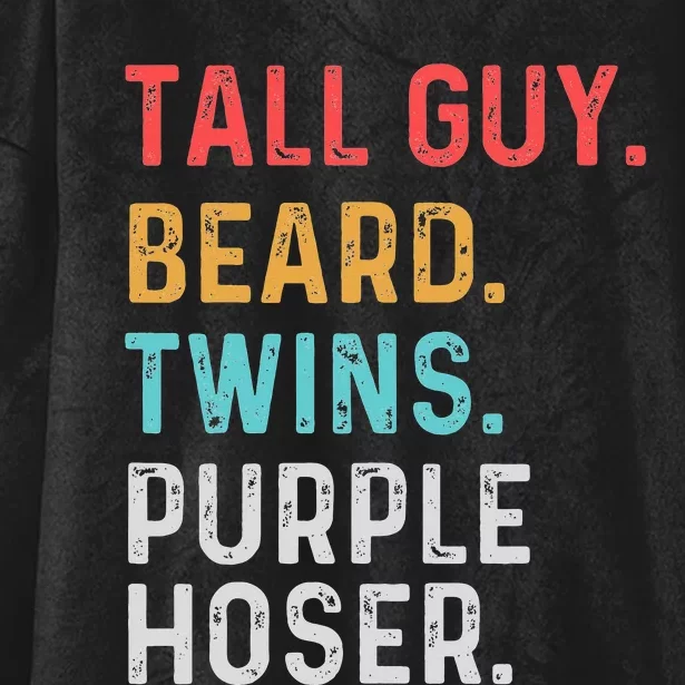 dude tall guy beard twins purple hoser Perfect for Hooded Wearable Blanket