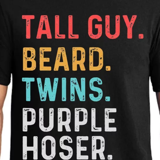 dude tall guy beard twins purple hoser Perfect for Pajama Set