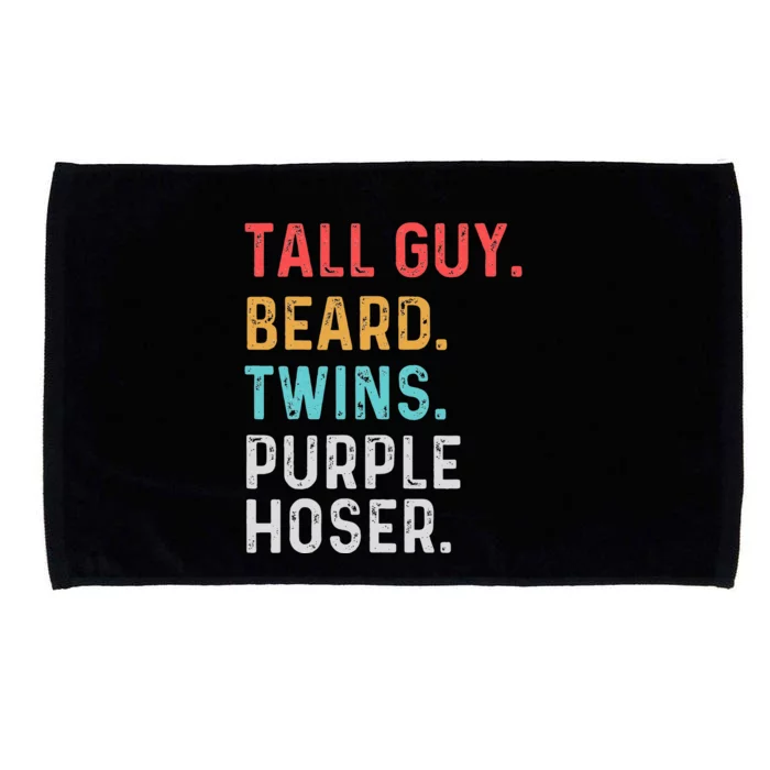 dude tall guy beard twins purple hoser Perfect for Microfiber Hand Towel