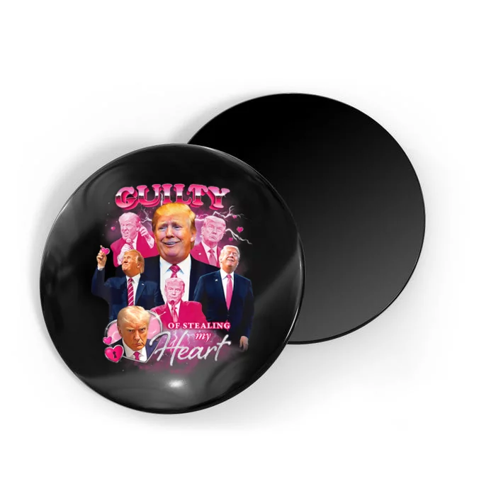 Donald Trump: Guilty Of Stealing My Heart | Vintage Bootleg Mugshot Retro Magnet