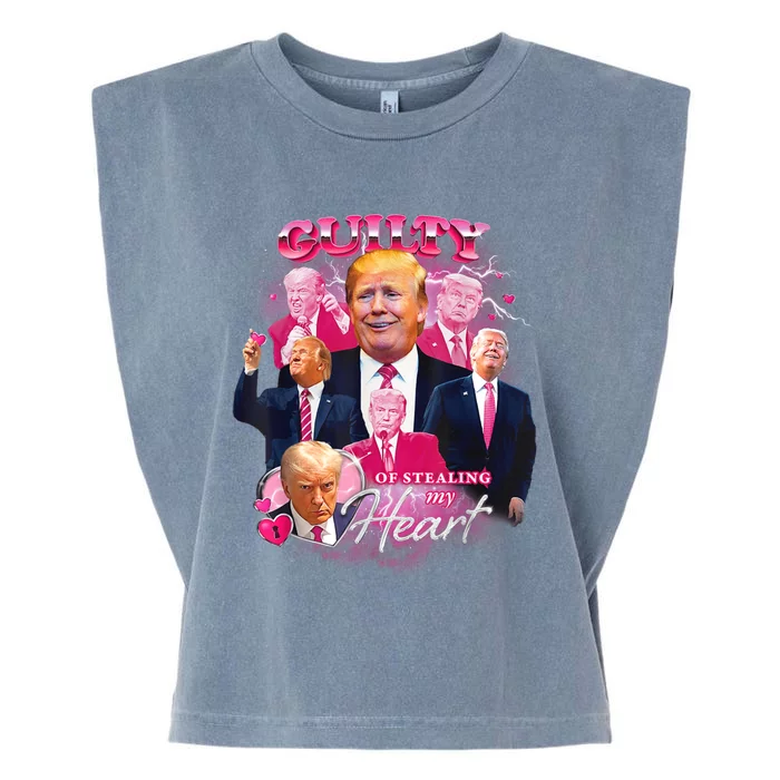 Donald Trump: Guilty Of Stealing My Heart | Vintage Bootleg Mugshot Retro Garment-Dyed Women's Muscle Tee