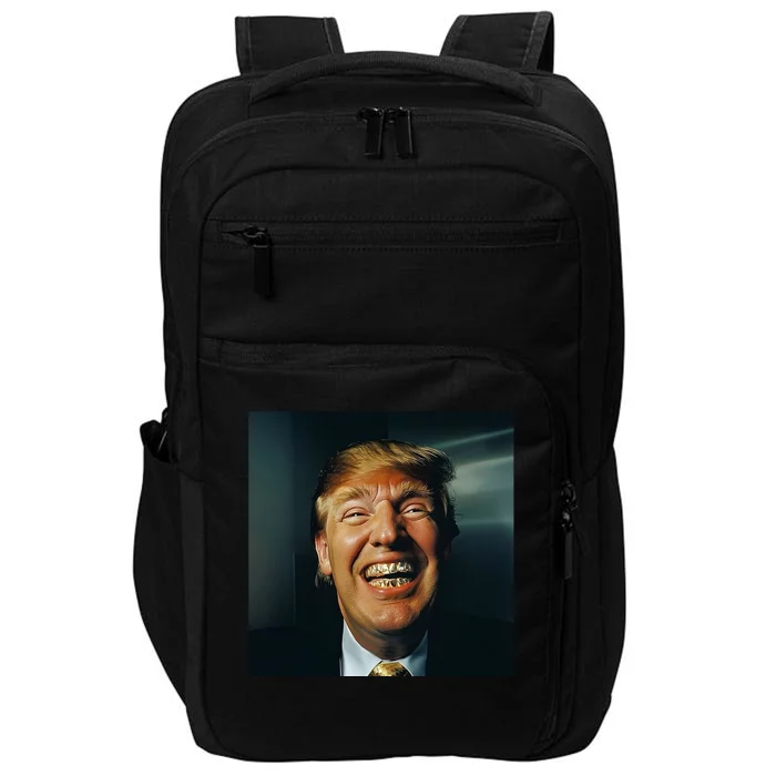 Donald Trump Grillz Teeth Impact Tech Backpack