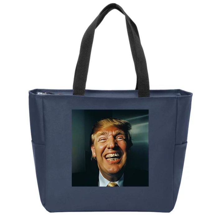 Donald Trump Grillz Teeth Zip Tote Bag