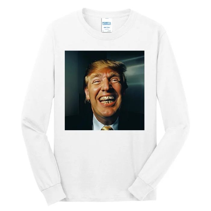 Donald Trump Grillz Teeth Tall Long Sleeve T-Shirt