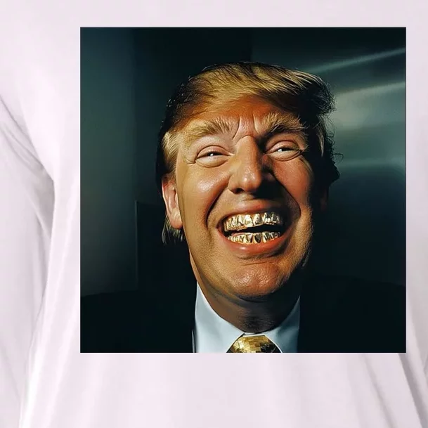 Donald Trump Grillz Teeth Cooling Performance Long Sleeve Crew