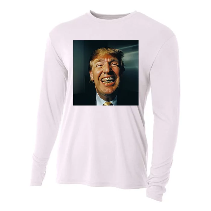 Donald Trump Grillz Teeth Cooling Performance Long Sleeve Crew