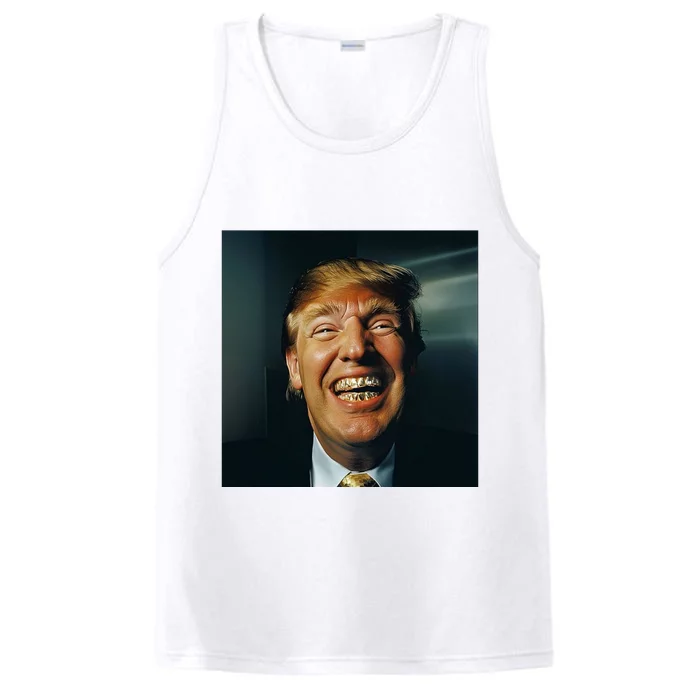 Donald Trump Grillz Teeth Performance Tank