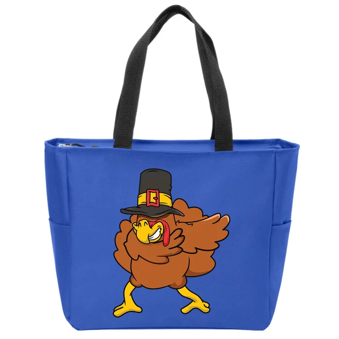 Dabbing Turkey Gift Zip Tote Bag