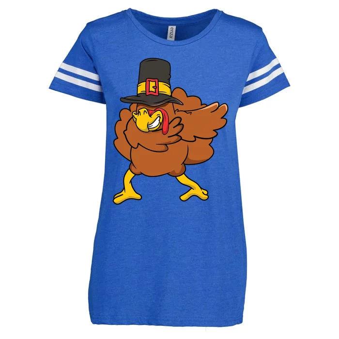 Dabbing Turkey Gift Enza Ladies Jersey Football T-Shirt