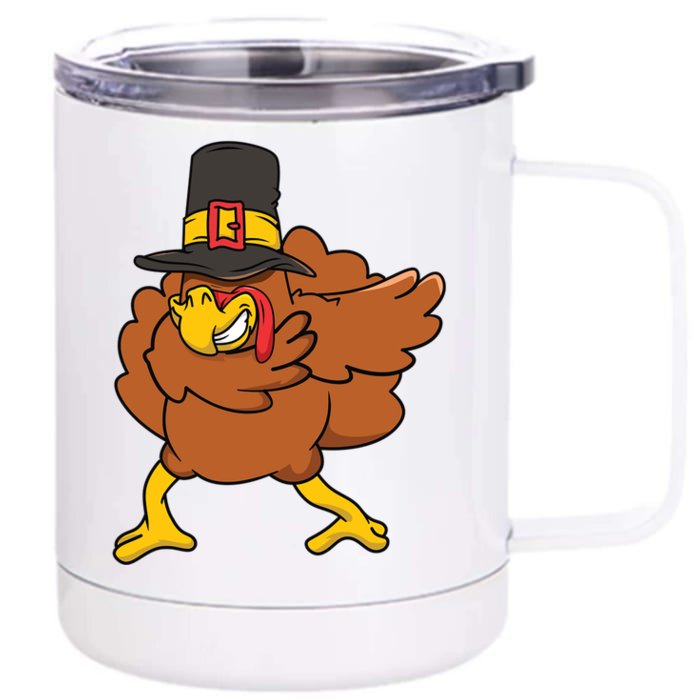 Dabbing Turkey Gift Front & Back 12oz Stainless Steel Tumbler Cup