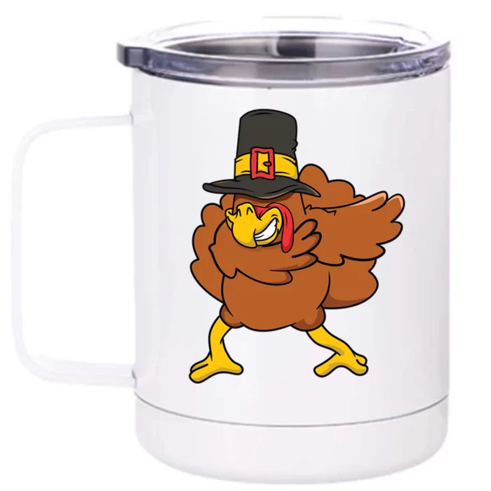 Dabbing Turkey Gift Front & Back 12oz Stainless Steel Tumbler Cup