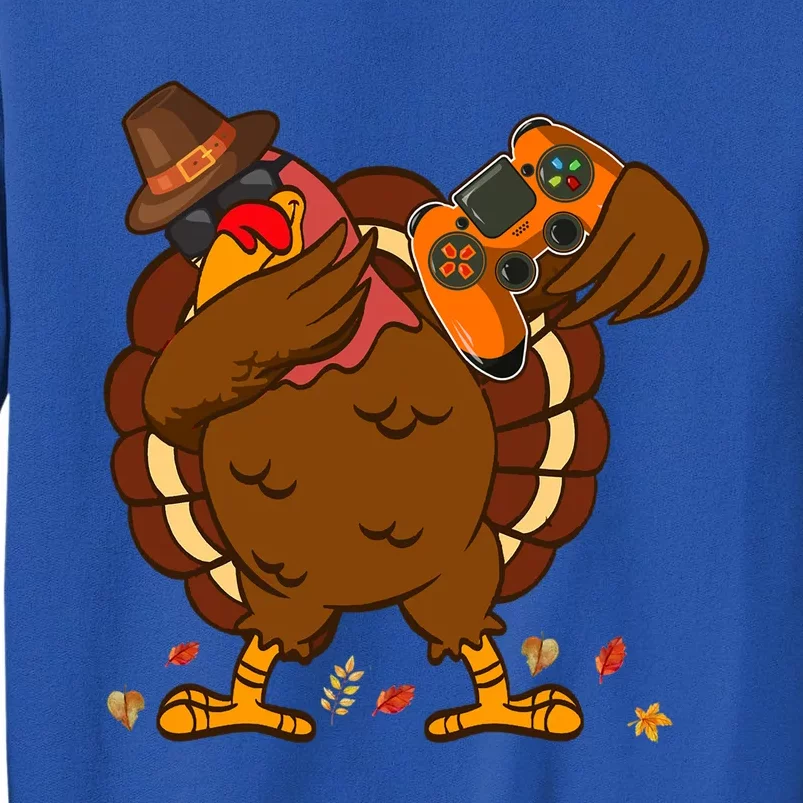 Dabbing Turkey Gaming Thanksgiving Turkey Playing Video Game Cool Gift Sweatshirt