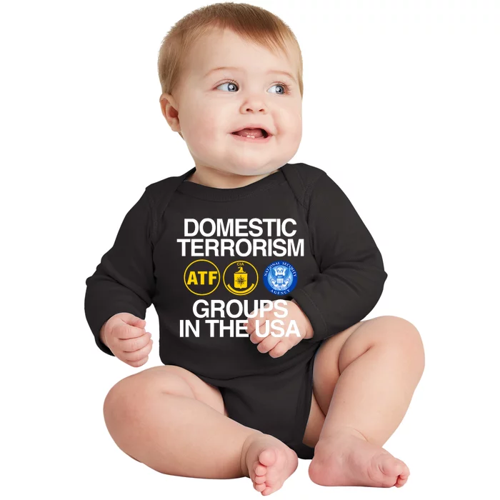 Domestic Terrorism Groups In The Usa Baby Long Sleeve Bodysuit