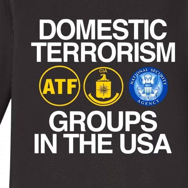 Domestic Terrorism Groups In The Usa Baby Long Sleeve Bodysuit