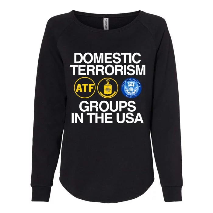 Domestic Terrorism Groups In The Usa Womens California Wash Sweatshirt