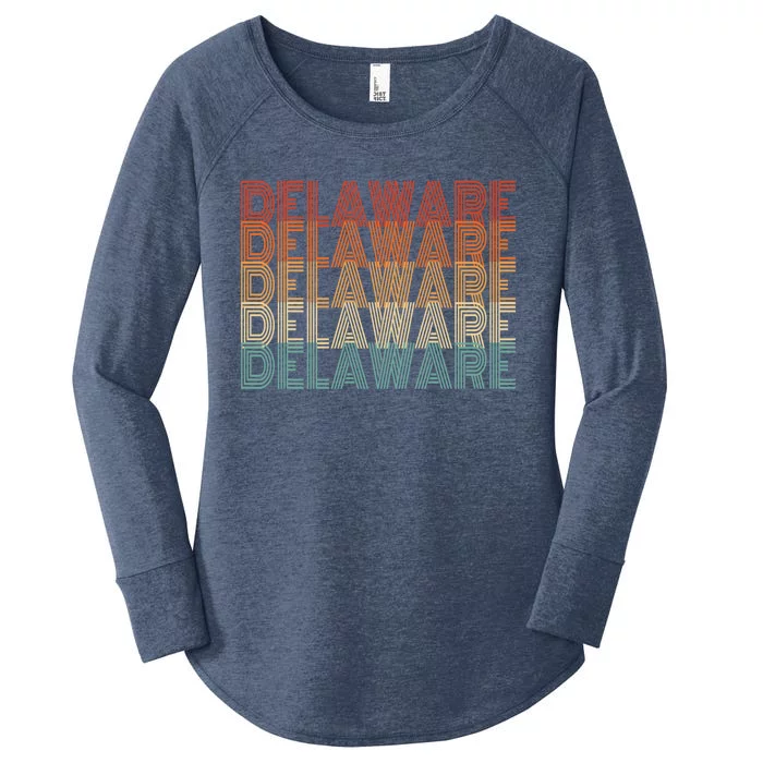 Delaware Travels Gift Women's Perfect Tri Tunic Long Sleeve Shirt