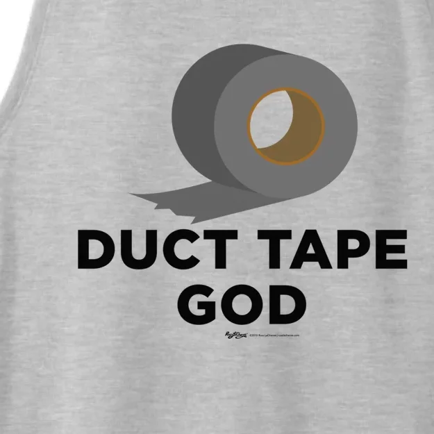 Duct Tape God Handy And Carpenter Gift Ladies Tri-Blend Wicking Tank