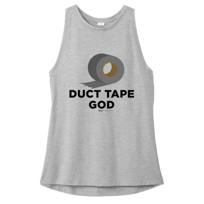 Duct Tape God Handy And Carpenter Gift Ladies Tri-Blend Wicking Tank