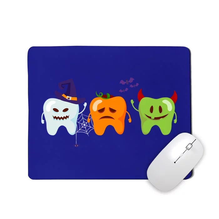 Dentist Teeth Ghost Pumpkin Witch Cute Dental Halloween Gift Mousepad