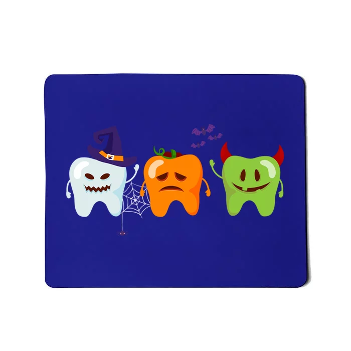 Dentist Teeth Ghost Pumpkin Witch Cute Dental Halloween Gift Mousepad