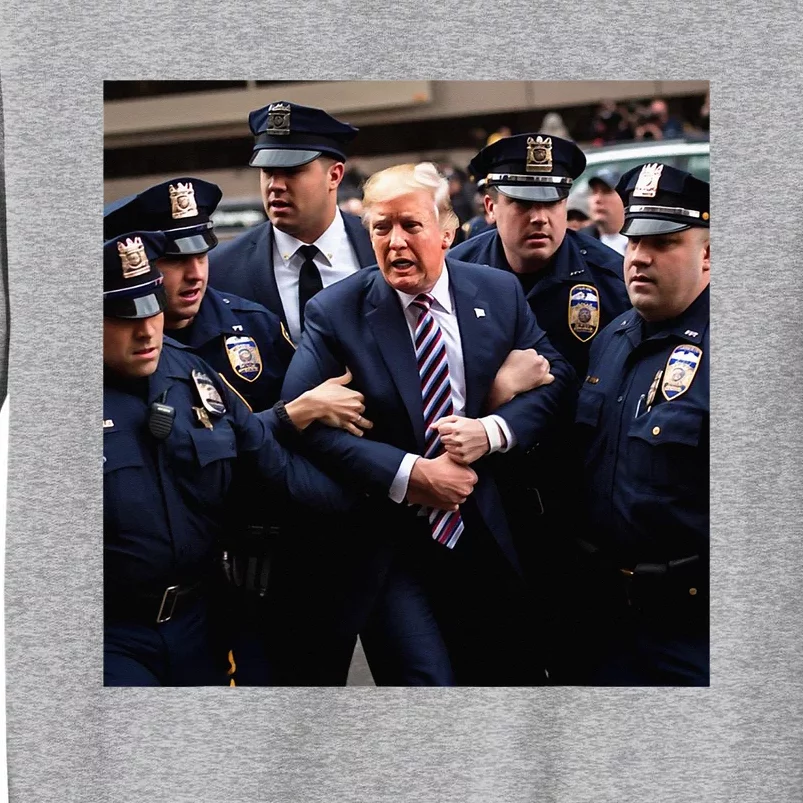 Donald Trump Getting Arrested Meme Tall Sweatshirt