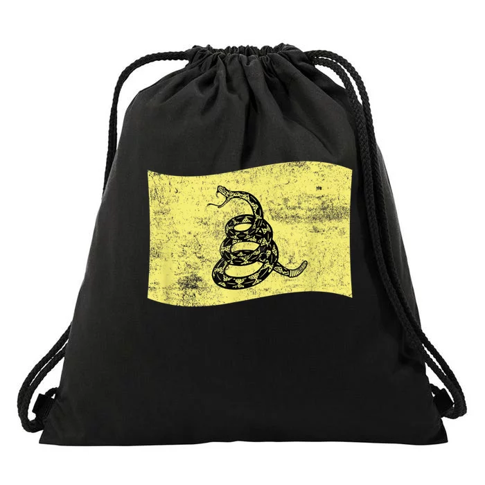 Dont Tread Gadsden Flag Snake – American Patriotic Drawstring Bag