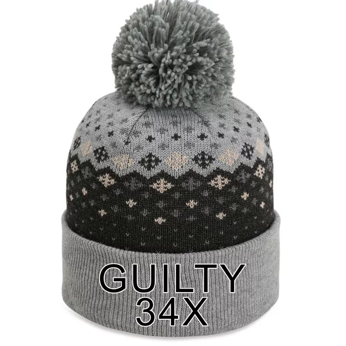 Donald Trump Guilty On 34 Counts The Baniff Cuffed Pom Beanie