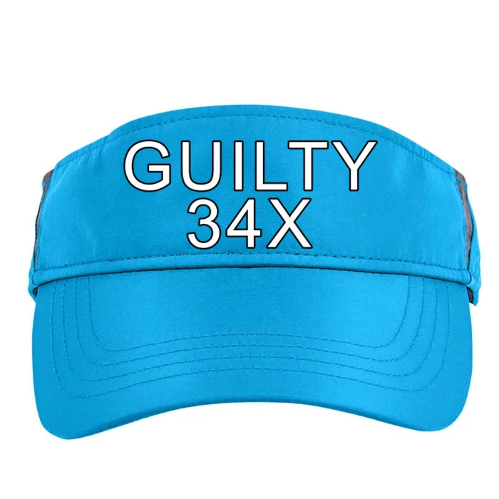 Donald Trump Guilty On 34 Counts Adult Drive Performance Visor