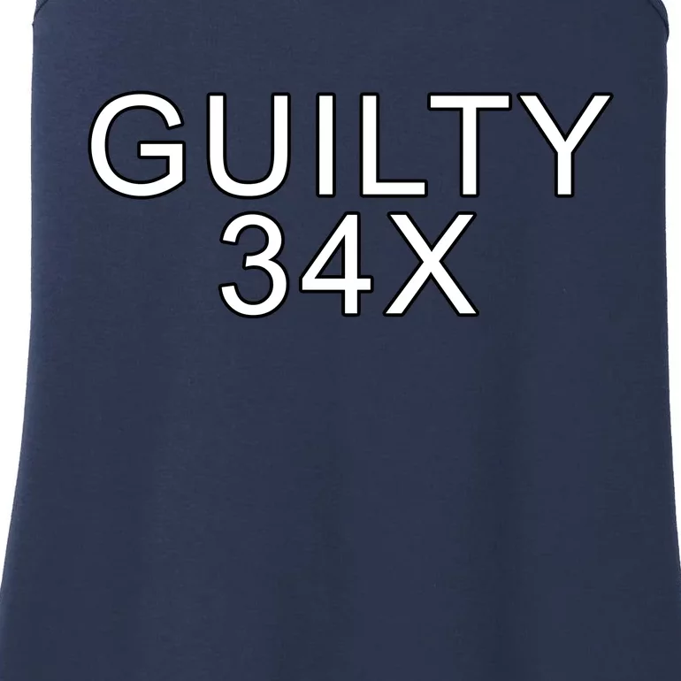 Donald Trump Guilty On 34 Counts Ladies Essential Tank