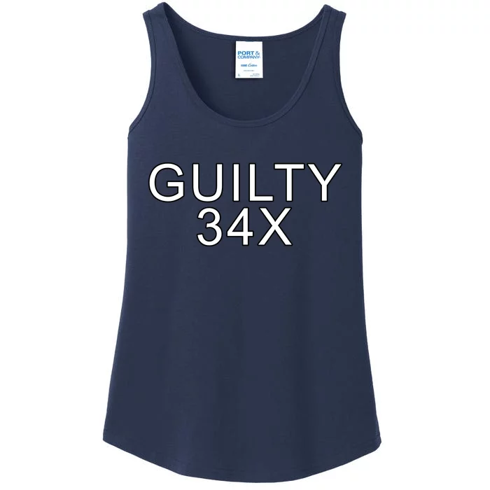 Donald Trump Guilty On 34 Counts Ladies Essential Tank