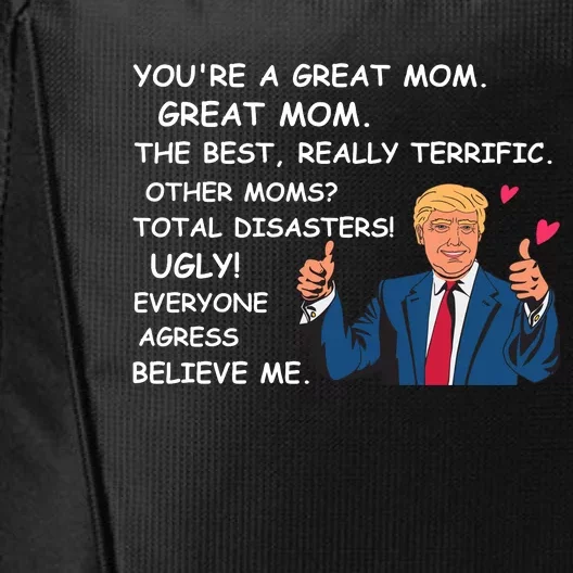 Donald Trump Great Mom Mothers Day City Backpack