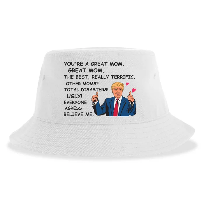 Donald Trump Great Mom Mothers Day Sustainable Bucket Hat