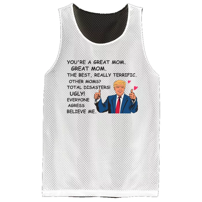 Donald Trump Great Mom Mothers Day Mesh Reversible Basketball Jersey Tank