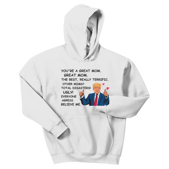 Donald Trump Great Mom Mothers Day Kids Hoodie