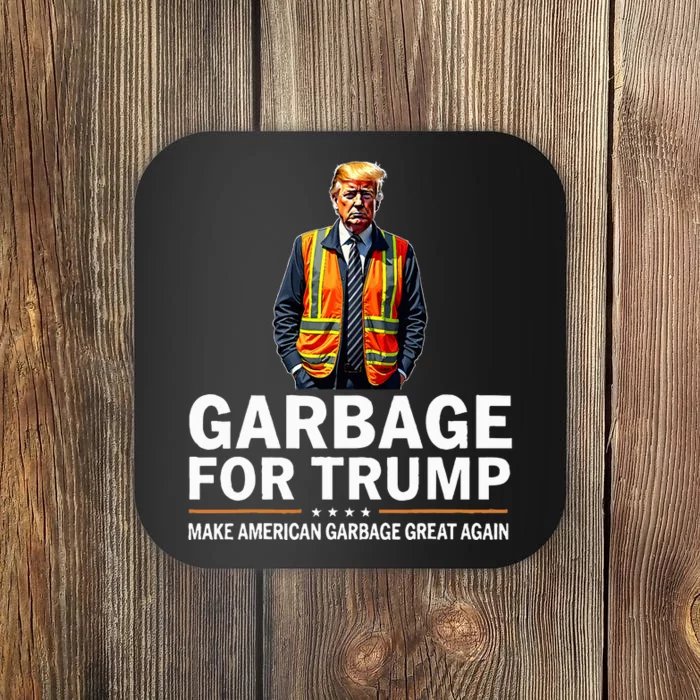 Donald Trump Garbage Orange Reflective Safety Vest Coaster