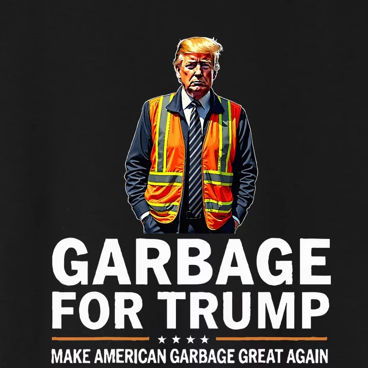 Donald Trump Garbage Orange Reflective Safety Vest Women's Crop Top Tee