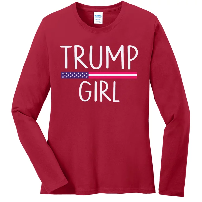 Donald Trump Girl 2020 Ladies Long Sleeve Shirt