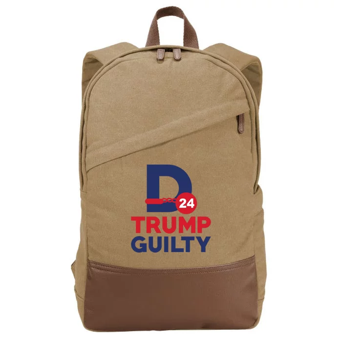 Donald Trump Guilty 24 Political Cotton Canvas Backpack