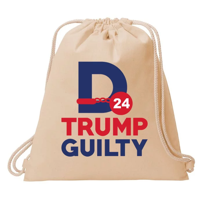 Donald Trump Guilty 24 Political Drawstring Bag