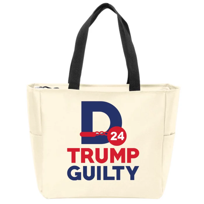 Donald Trump Guilty 24 Political Zip Tote Bag