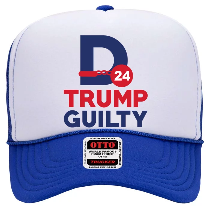 Donald Trump Guilty 24 Political High Crown Mesh Trucker Hat