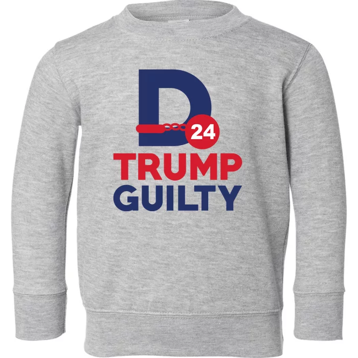 Donald Trump Guilty 24 Political Toddler Sweatshirt