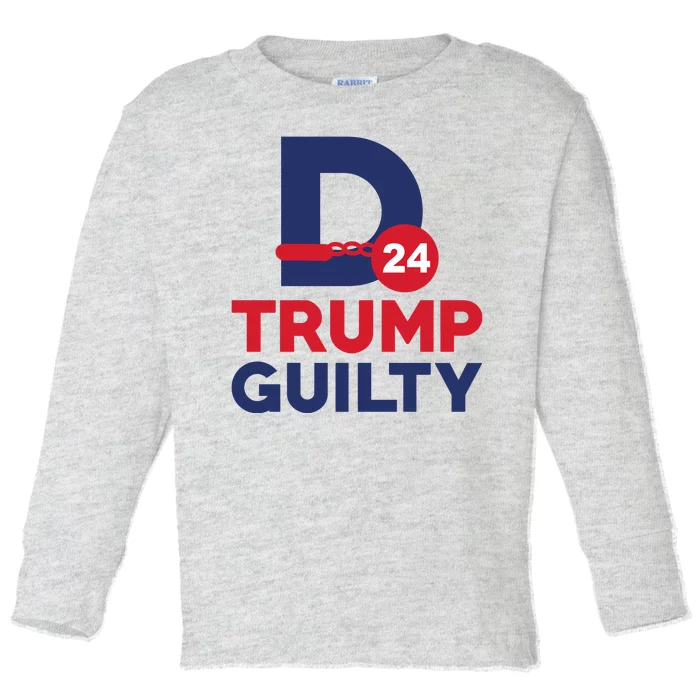 Donald Trump Guilty 24 Political Toddler Long Sleeve Shirt