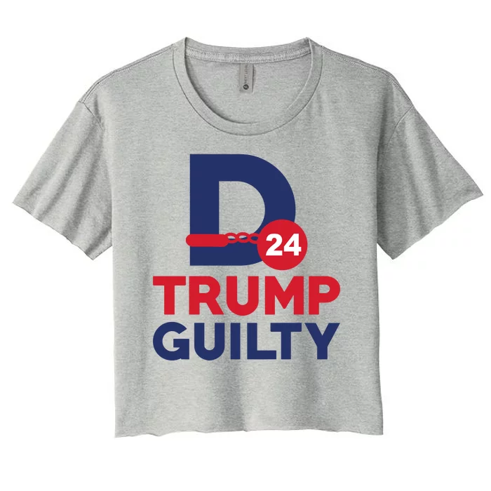 Donald Trump Guilty 24 Political Women's Crop Top Tee