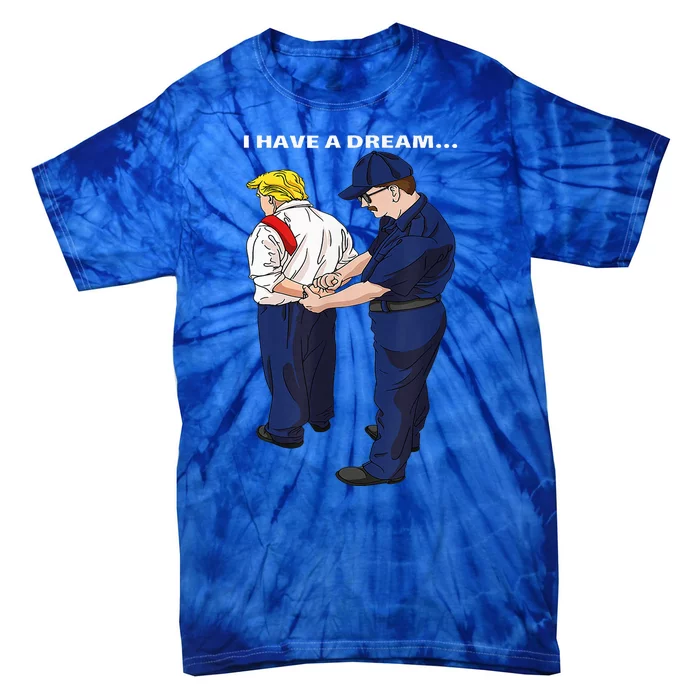 Donald Trump Getting Arrested Lock Him Up Trump Tie-Dye T-Shirt