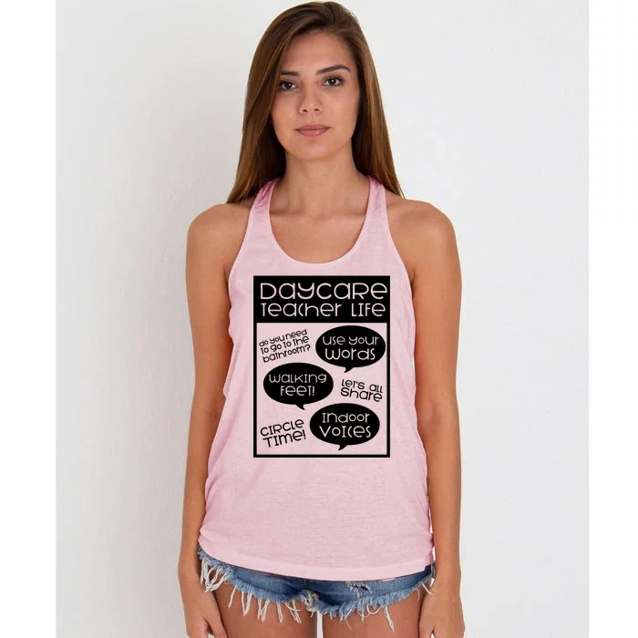 Daycare Teacher Gift Daycare Provider Gifts Thank You Preschool Women's Knotted Racerback Tank