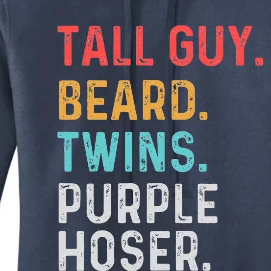 dude tall guy beard twins purple hoser Perfect Women's Pullover Hoodie