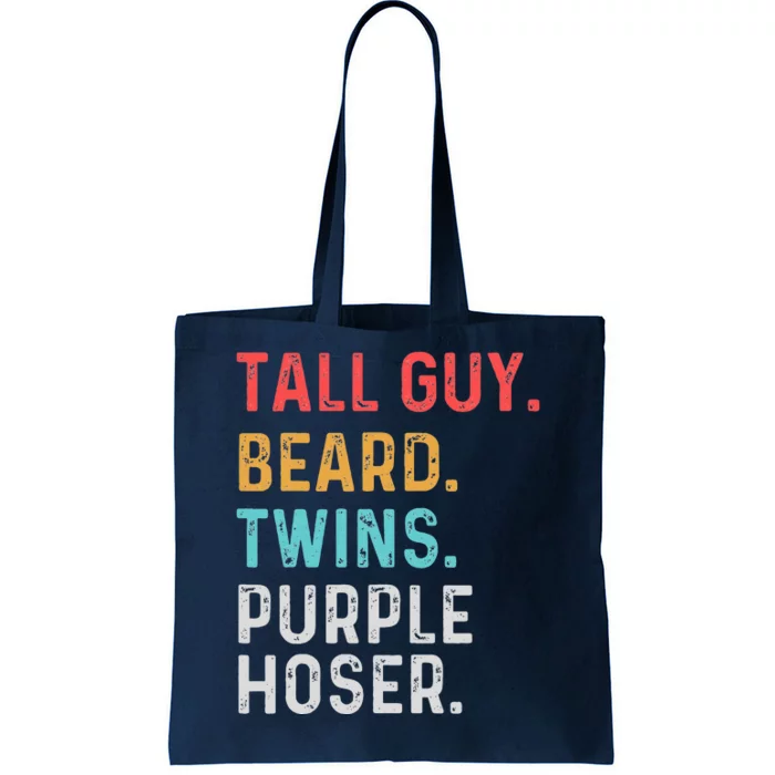 dude tall guy beard twins purple hoser Perfect Tote Bag